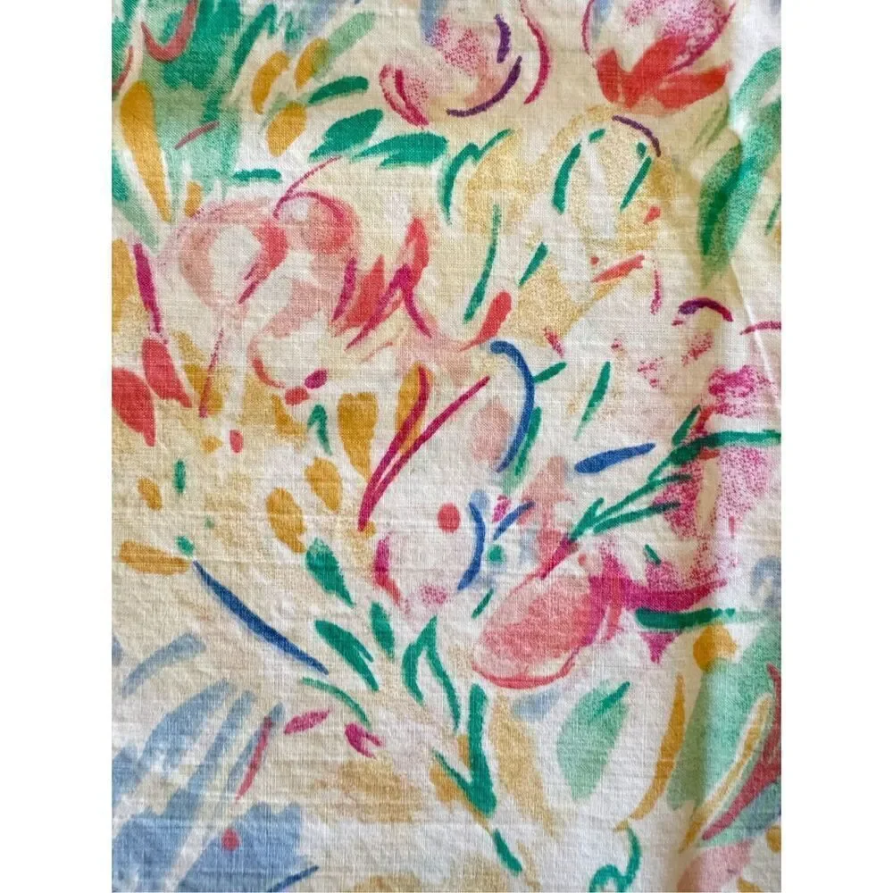 Vintage floral watercolor 90s standard single pillowcase cotton bedding